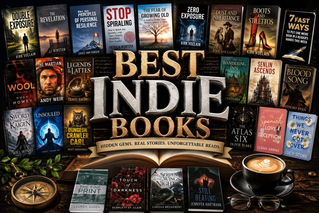 Best indie books to read in 2026 featuring hidden gem thrillers, romance, fantasy, science fiction, and nonfiction titles